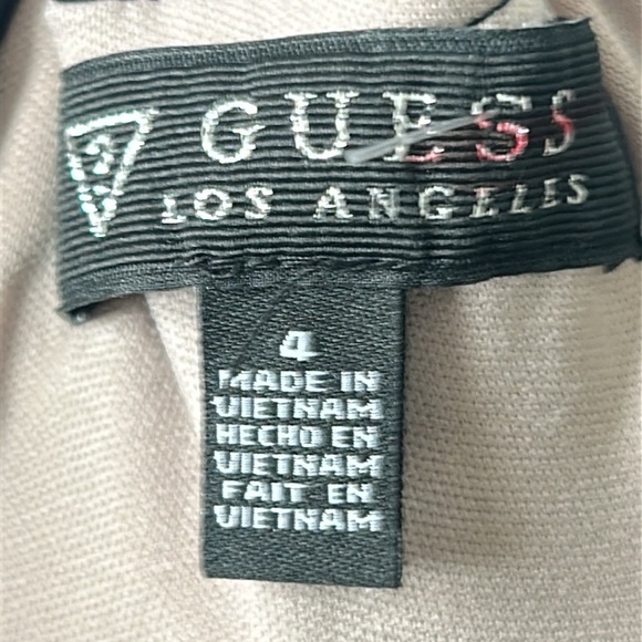 GUESS Velvet Flocked Bodycon Dress Cutout Mesh Strappy Sexy Black Dress Size 4 - Picture 12 of 15